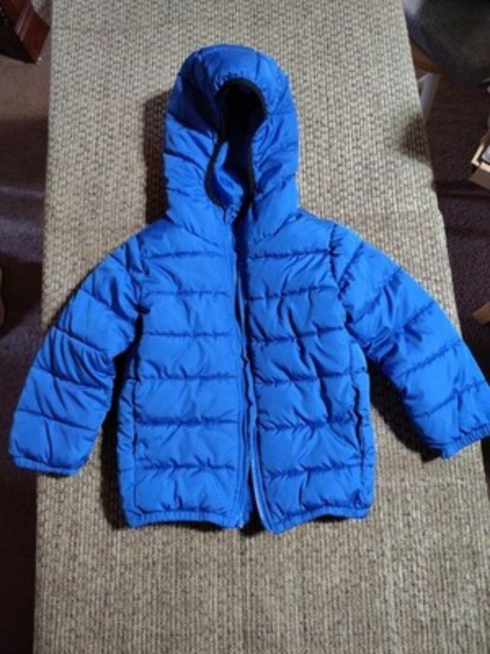 Boy's Hawke & Co Sport Blue Quilted Hooded Packable Jacket Down/Feather - Size 4